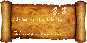 Zámolyi Borbála névjegykártya