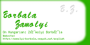 borbala zamolyi business card